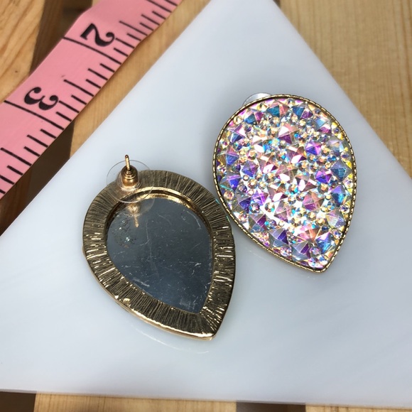 Multicolored tear drop earrings - Picture 2 of 4